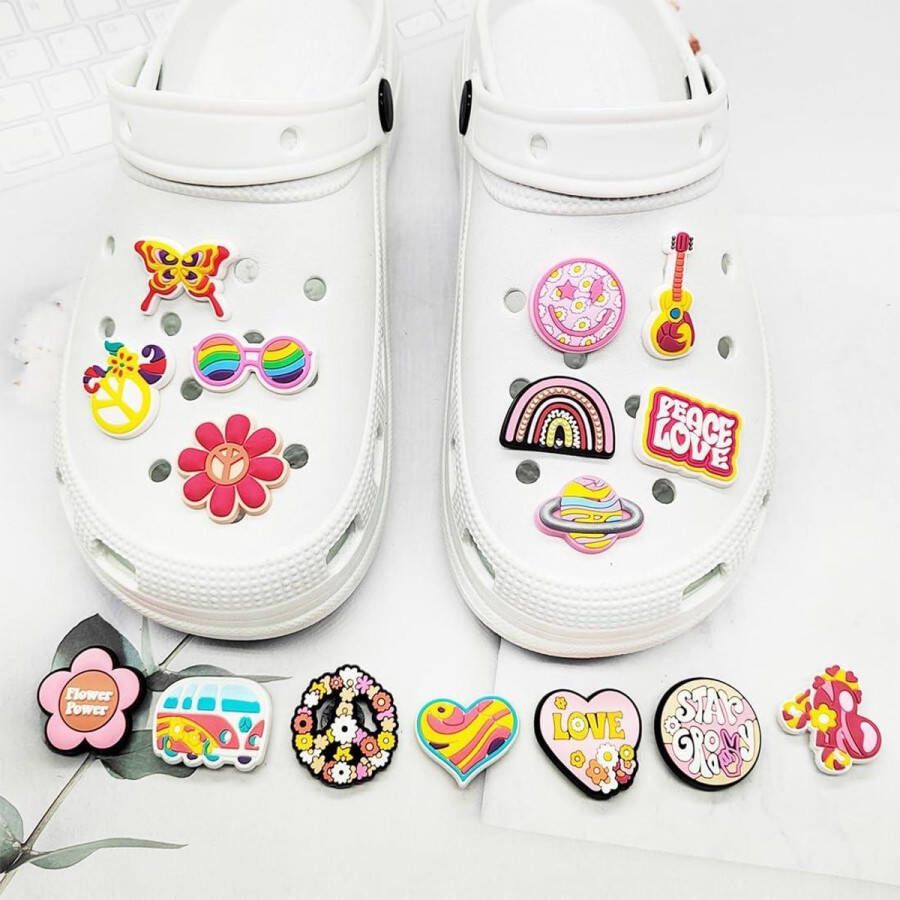 Allecto Premium Schoenbedels voor clogs PVC cartoon-schoendecoraties Set van 16 Kerst feest verjaardag geschenken