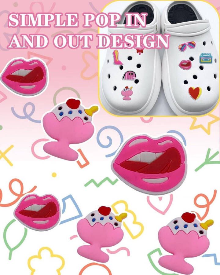 Allecto Premium Schoenemblemen Set van 20 Stuks Dames Schoendecoraties Meisjes Kinderen Accessoires Kerstfeest Thema Sandalen en Clogs Design