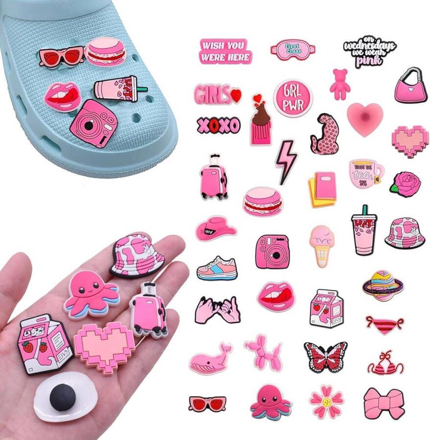 Allecto Premium Set van speldjes geneeskunde en roze decoratie voor waterdichte schoenen en schoendecoratie accessoires Crocs Jibbitz