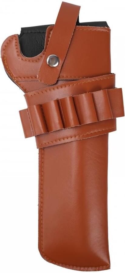 Allecto Revolverholster Western Cowboy pistoolholster Verstelbaar leren ontwerp Bruin of zwart Duurzaam en praktisch Geschikt voor buit