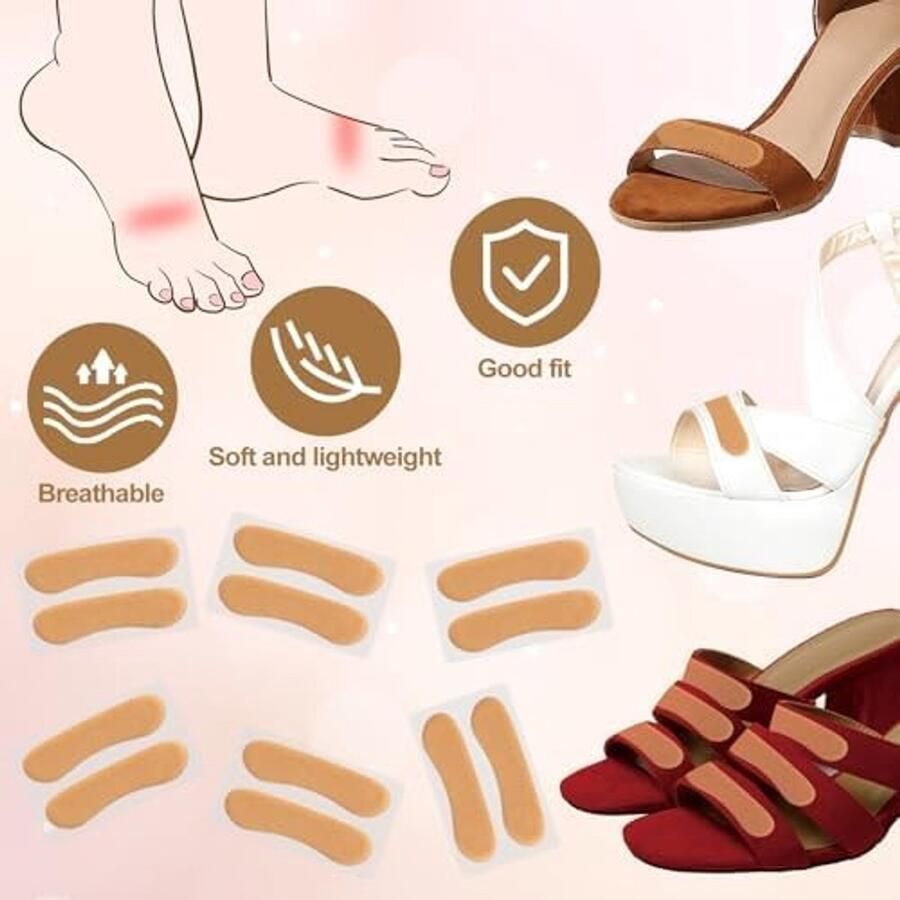 Allecto Sandal Belt Cushion Strips Verlenging Sandalen Comfort Geel Voorkom Wrijving Anti-slip Geschikt voor Losse Schoenen Zomermodel