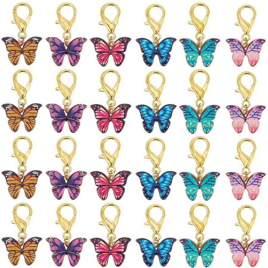 Allecto Schoenbedels Peper Charms Goudlegering Doe-het-zelf accessoires Sneakers Kleurmix