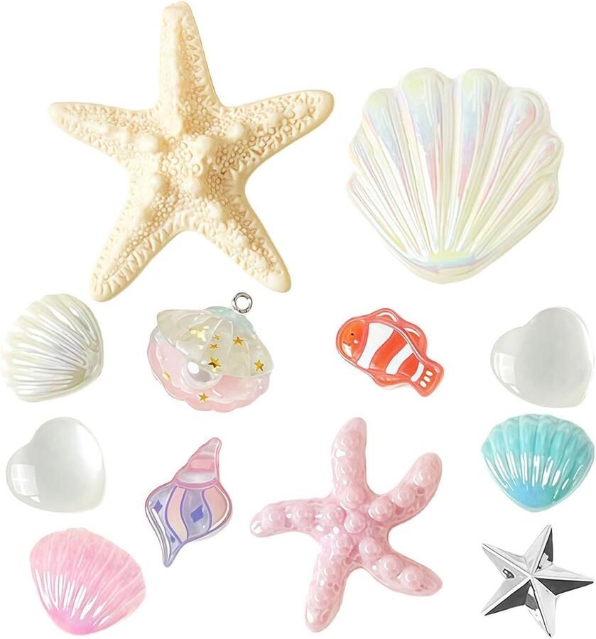 Allecto Schoenbedels Zeester Design Strandthema Decoratie voor Klompen Accessoires voor Sandalen Geschikt voor Vrouwen Blauw