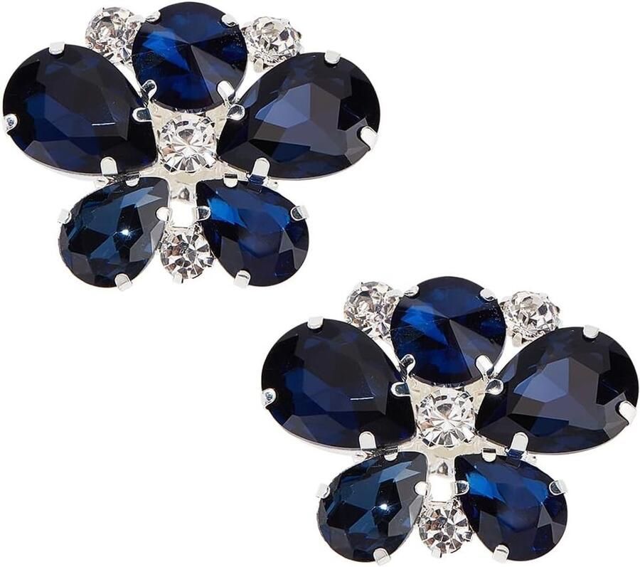 Allecto Schoenclips Bruiloft Accessoires Transparant Rhinestone Decoratie Vlinder Vorm Geschikt voor Pumps en Hakken Elegant Design