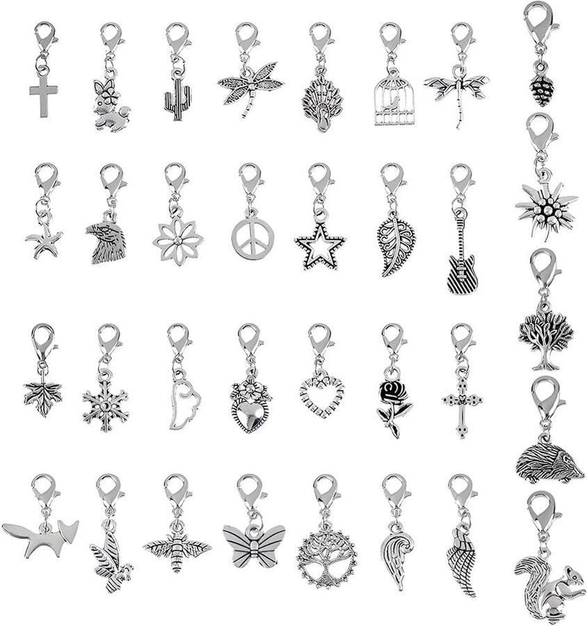 Allecto Schoenclips Dieren Unieke decoratie Assorti t Silver DIY accessoires Geschikt voor sneakers Verschillende ontwerpen