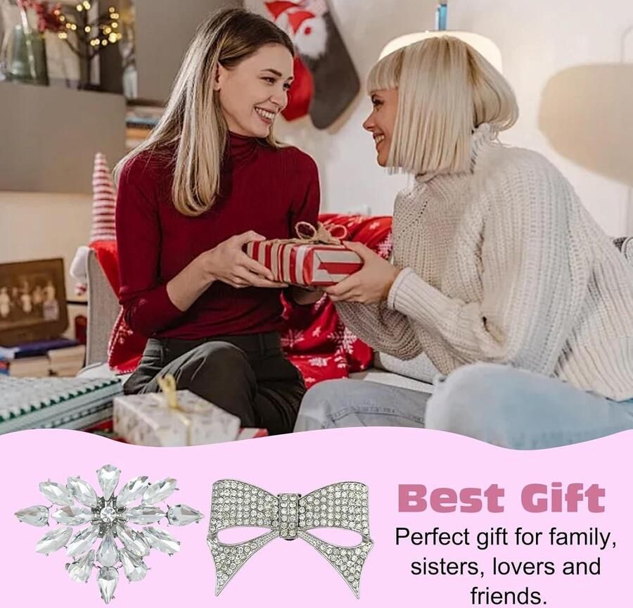 Allecto Schoenclips Vrouwen Strass Hoge hakken Sandalen Decoratief Afneembaar Zwart Elegant Accessoires Dagelijks gebruik Geschikt voor alle schoenmaten Set van