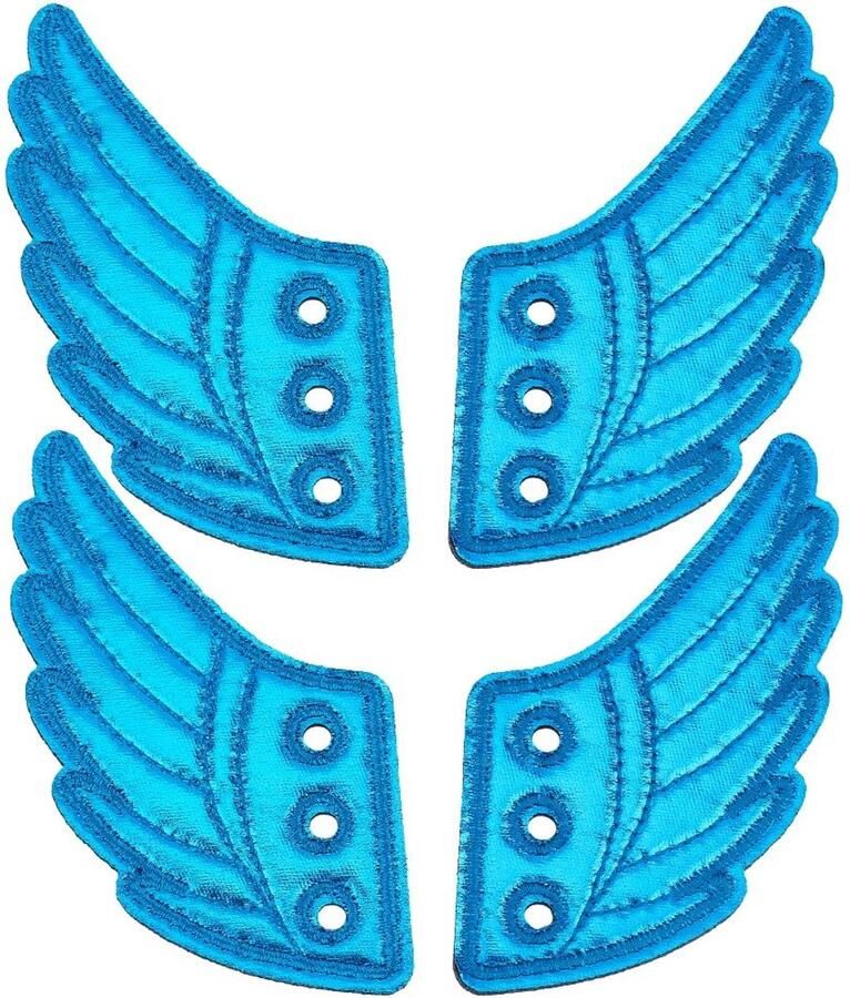 Allecto Schoenvleugels Decoratieve bedels Aantrekkelijke engel Dodger blauw Sportieve stijl Voor sneakers 4 stuks