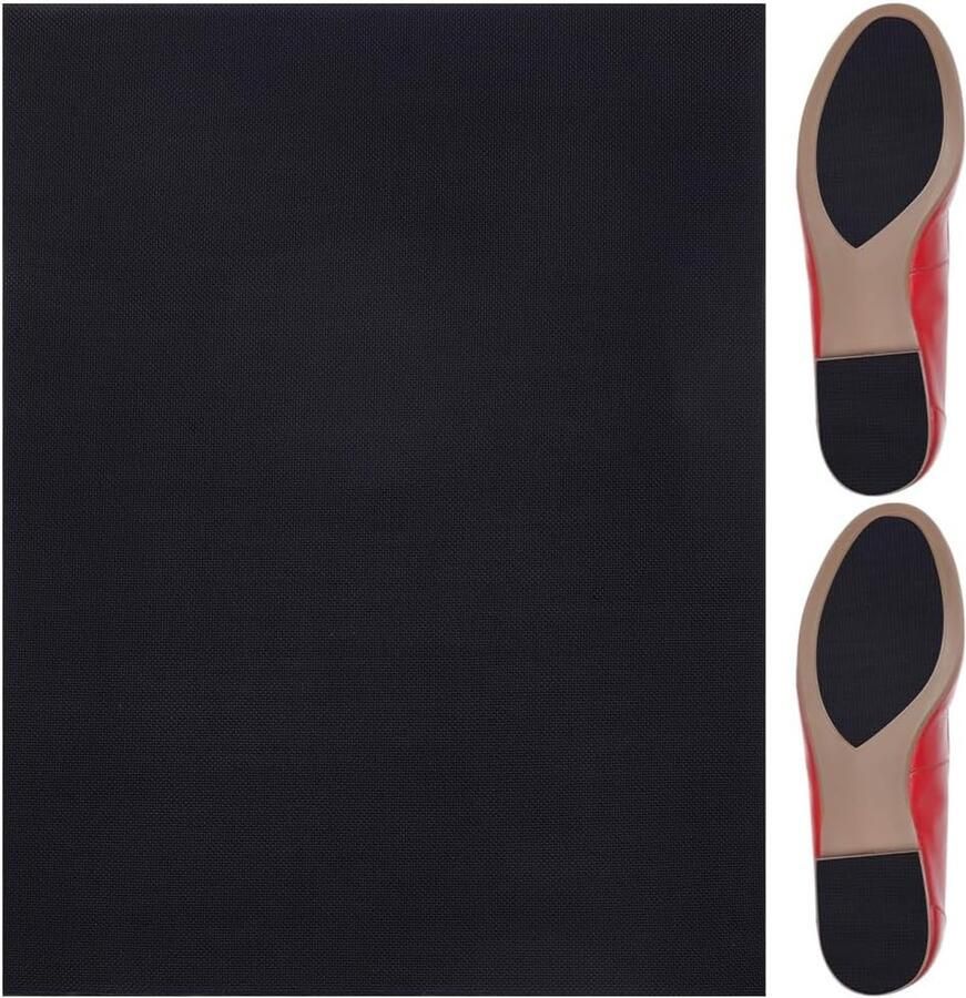 Allecto Schoenzolen Anti-slip Voor reparatie Zwart Rubber Geschikt voor hoge hakken en sportschoenen 6mm dik
