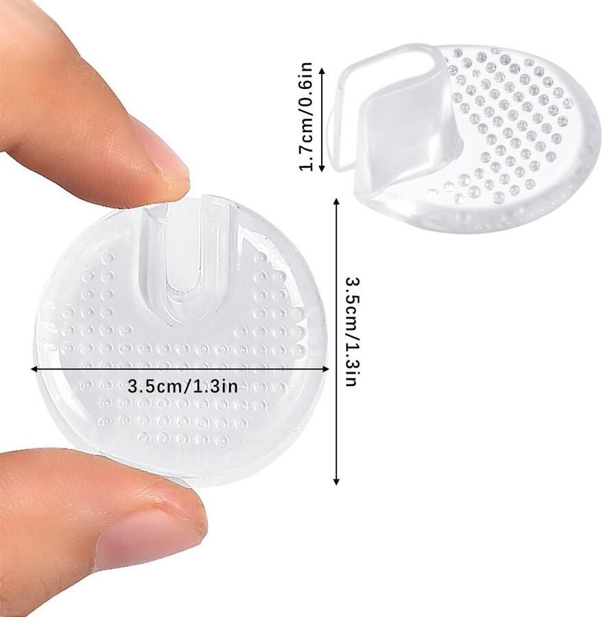 Allecto Siliconen sandalen Teenbescherming Zwart Voetpijn verlichting Voorvoeten Geschikt voor alle voetmaten Zwarte teenslippers met beschermende pads