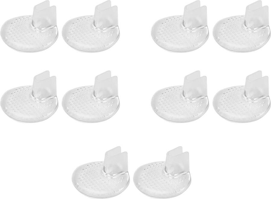 Allecto Siliconen teenslippers Teenslipperbescherming Transparant Voetbescherming Gel teenslipperkussentjes Naadbescherming Teenslipp