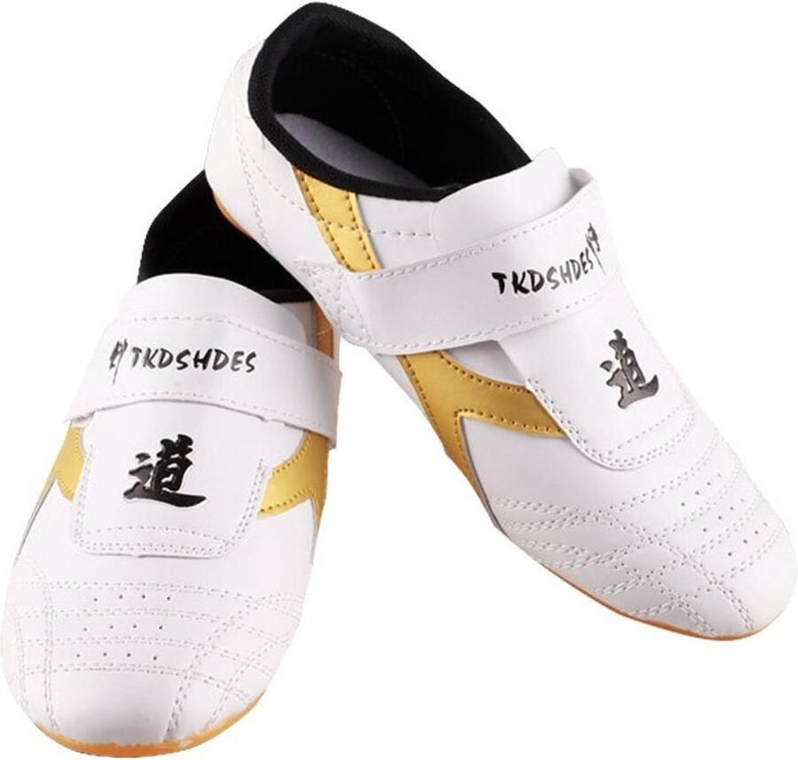 Dailygoods- Taekwondo-schoenen ademend materiaal Lichte Sportboxen Kung Fu TaiChi Antislip TPR-zolen Verstelbare maten Comfortabel ontwerp Sportchoenen