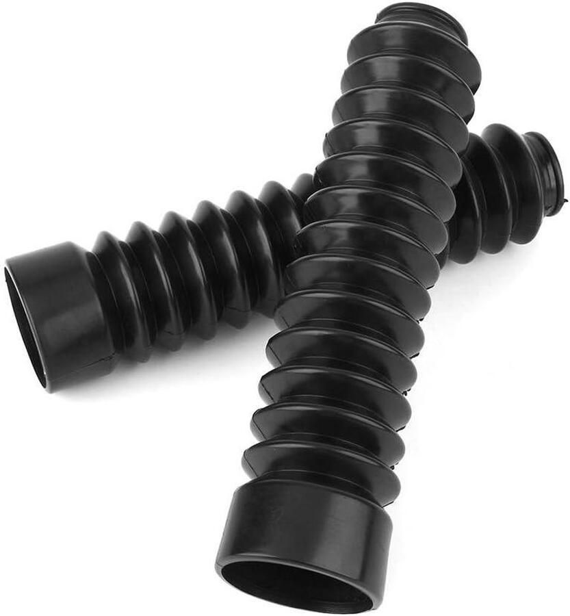 Allecto- Universele motorfiets rubberen voorvorkafdekkingen Gators laarzen 2 stuks Zwart Bescherming Geschikt voor alle merken Model GLF