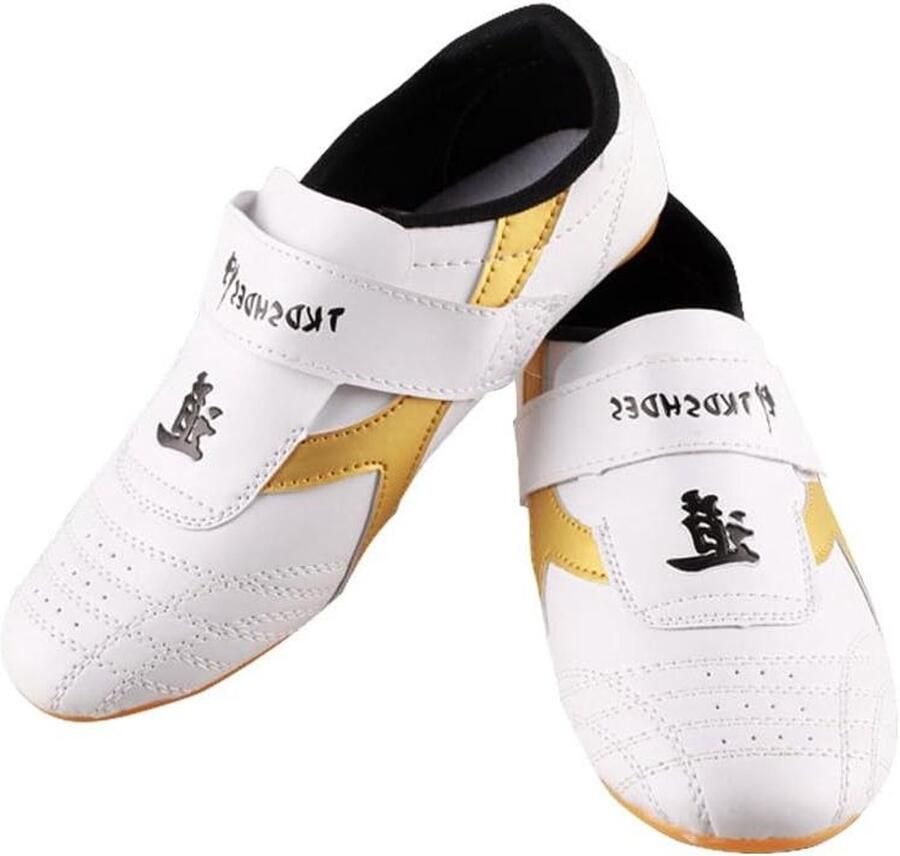 Allecto- Vechtsport schoenen Geschikt voor Taekwondo Lichtgewicht Zwart Kung Fu Sportschoenen Taichi Zwarte Taekwondo schoenen Witte Kung Fu sportschoenen Taichi schoenen met lage slip voor vechtsporten taekwondo - Foto 1