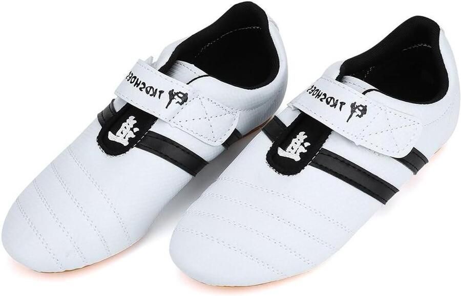 Allecto- Vechtsporten Schoenen Training Lichtgewicht Zwart Wit Strepen Karate Tai Chi Geschikt voor nen Kinderen Sneakers Taekwondo Schoenen Boksen Kung Fu Schoenen