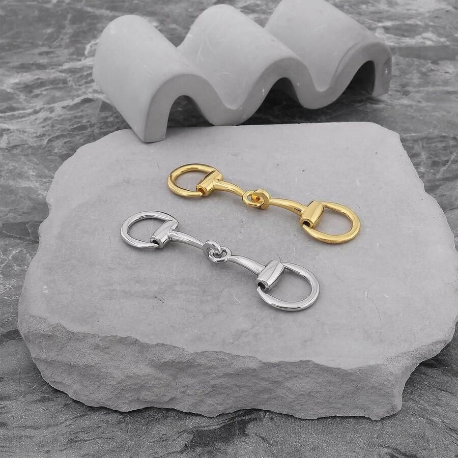 Allecto- Vervangende Schoengesp Dubbele Ring Sluiting Schoen Accessoires Goud Zilver Reparatie Schoenen Geschikt voor Loafer Lederen Schoenen 4 Stuks Zinklegering Schoen Gespen