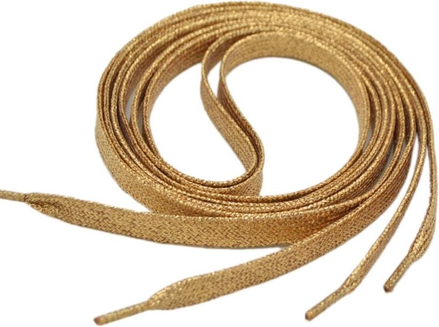 2 Pairs 10 mm Brede Vervangende Sportschoenveters Roze Goud Geschikt voor Sneakers en Outdoor Schoenen