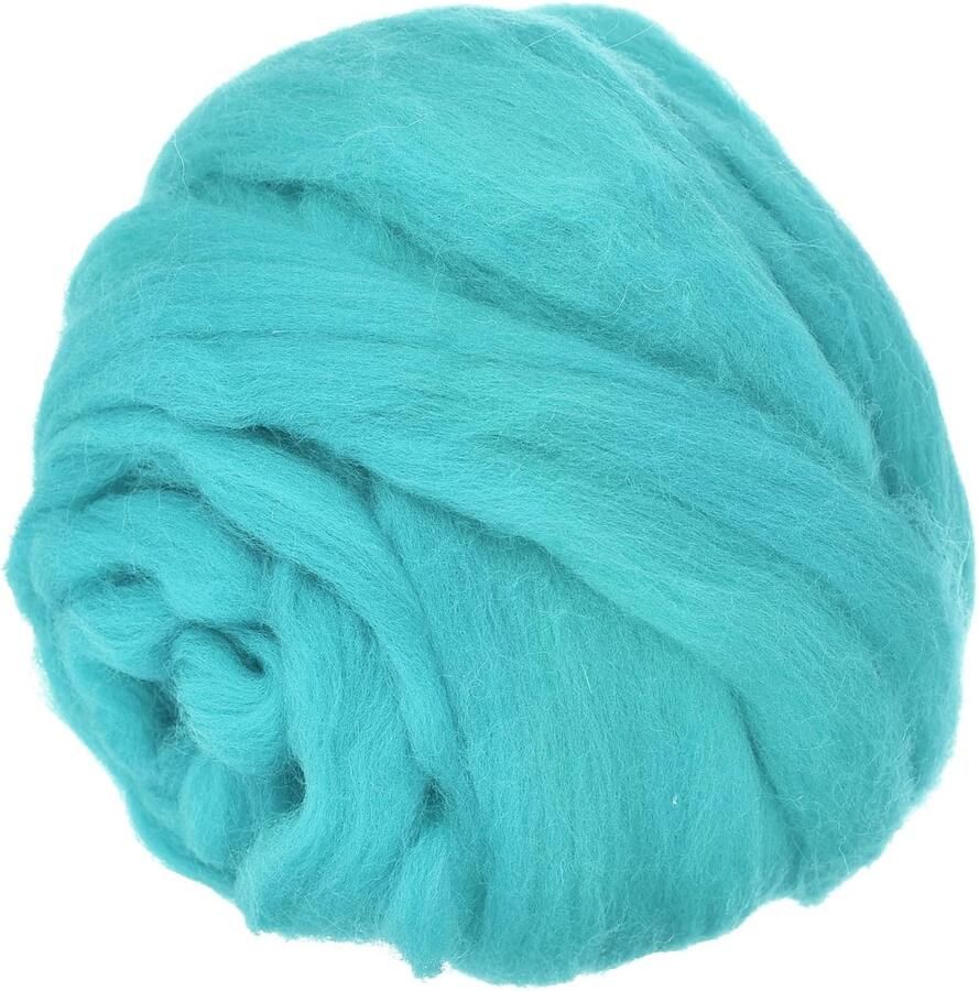 Allecto Viltwol Naaldviltwol Natuurlijke wol Lake Blue Weven DIY Lake Blue Handwerk Kaardvlies