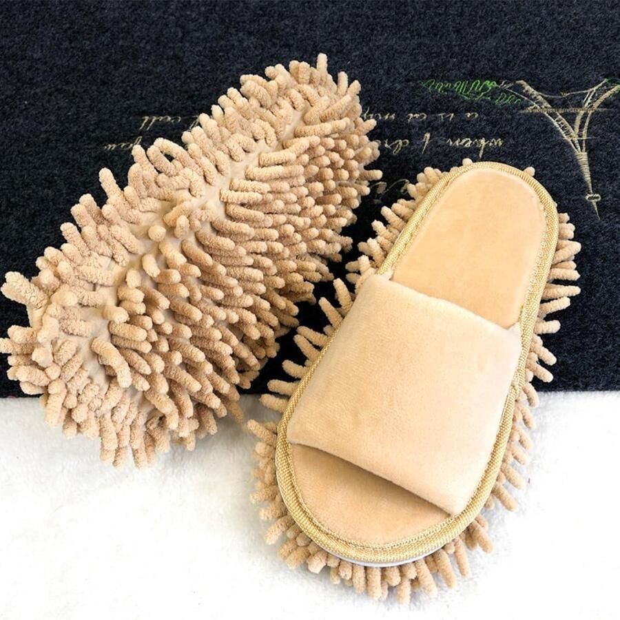 Allecto- Vloerreinigingspantoffels Microvezelpantoffels Vloerreinigingsmop Schoenen Multifunctionele pantoffels Voor Schoonmaken Van Het Huis