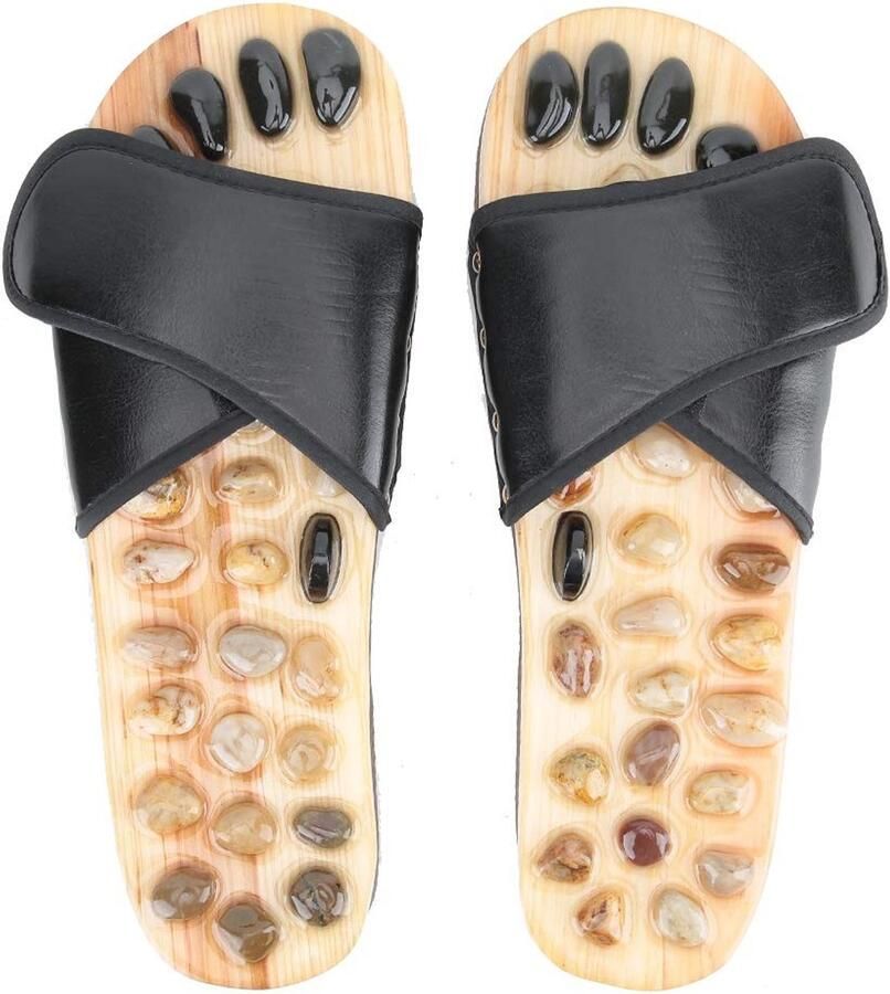 Allecto Voetmassage Slippers Kiezelsteen Acupunctuur Ontspannende Sandalen Reflexologie Schoenen Gezondheidszorg Massage Tools Geschi