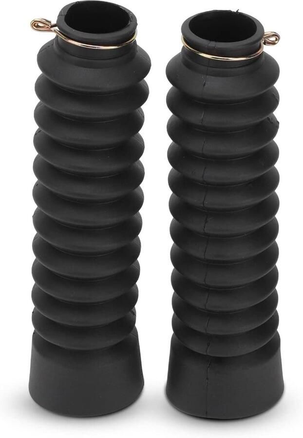 Allecto Vork Slobkousen Laarzen Motorfiets Shock Protector CG125 125CC Vervanging Voorvork Laarzen Geschikt voor Zwart 1 Paar Goede Taaiheid Schokdemper Stofkap Slobkousen