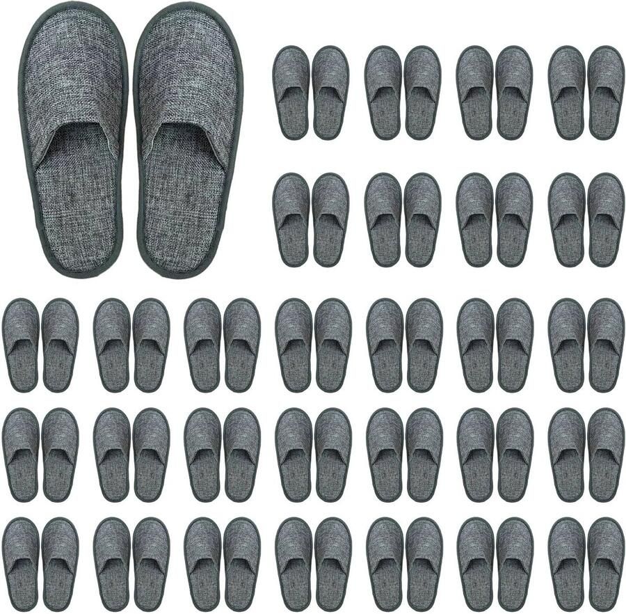 Allecto Wegwerpslippers Non-Slip Slippers Comfortabel en Hygienisch 50 Paar Ideaal voor Spa en Thuisgebruik Perfecte pasvorm Geschi