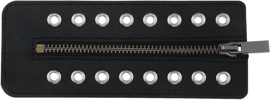 Allecto Zwarte Lederen Veterlaarzen Ritssluiting 8 Oogjes Winter Sportschoenen Wandelschoenen Geschikt voor dames 165x60mm