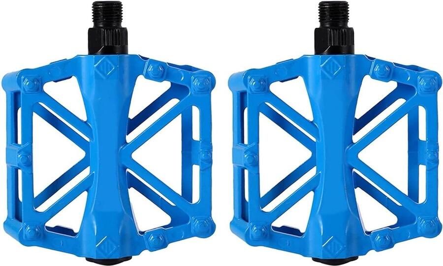 Aluminium Fiets pedalen Platte platform pedalen Fietsen mountainbike Antislip ontwerp 1 paar Blauw