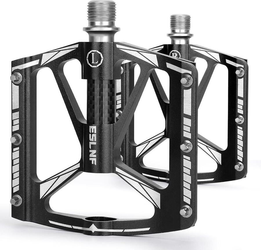 Aluminium Fietspedalen Racefiets Mountainbike Fietsen Onderdelen Anti-slip Grip 9 16 Inch Zwart Rood