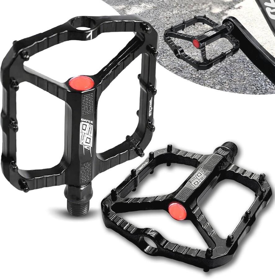 Aluminium Fietspedalen Voor Wegfiets En Mountainbike Dubbelzijdige Antislip Pedalen Met 9 16 Draadmaat