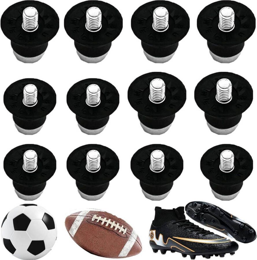 Aluminium Noppen Set voor Voetbalschoenen 12 Stuks in 2 Maten Verhoog Grip en Prestaties Ontworpen voor Voetbalschoenen 13 16MM Tappen Voetbal Accessoires