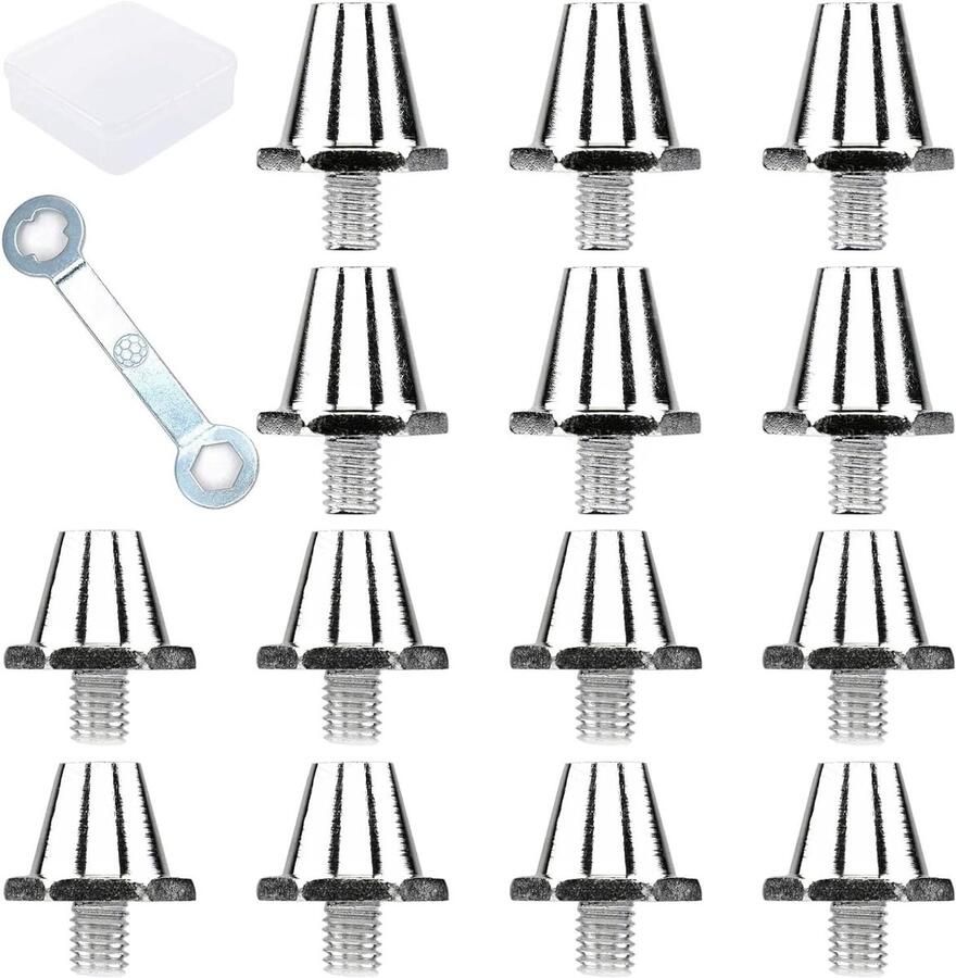 Aluminium schroefnoppen set voor voetbalschoenen 14 stuks 11 mm 13 mm met sleutel Heren Vervangende noppen