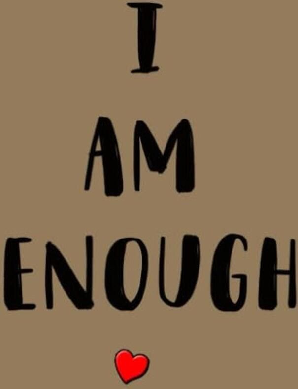 Am Enough Inspirational Quote Daily Journal Motivational Quote Bullet Journal Self Love Positive Quote Gift for Girl Enough Gift