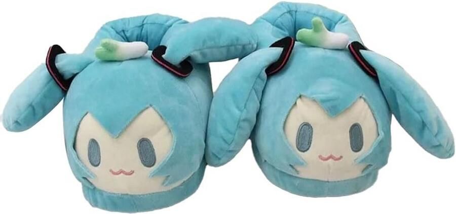 Anime Miku Figuur Slippers Katoenen Memory Foam Huis Schoenen met Antislip Zool