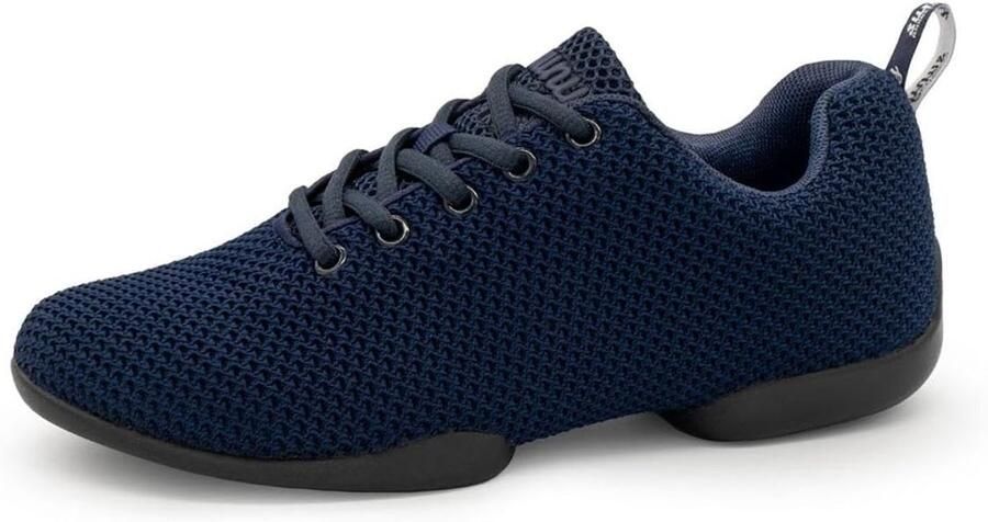 Anna Kern Suny Dans Women's Trainers 170 Bold Knitted Navy Blue Normal Width Sneaker Heel Split PU Sole ShopVlot