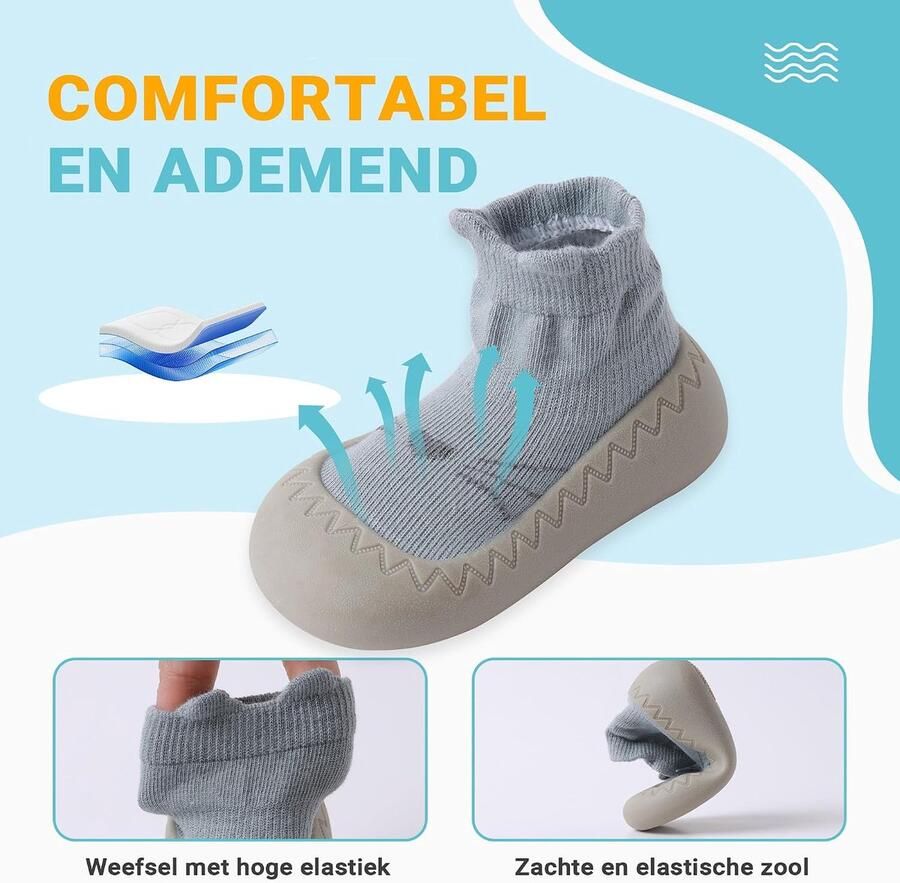 Anti-slip pre-walker kinderschoenen ultra zachte rubberen zool unisex baby schoenen ShopVlot
