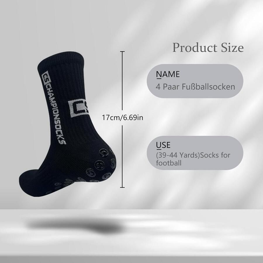 Anti Slip Sportsokken met Grip voor Heren Voetbal Basketbal en Hardlopen
