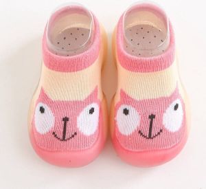 Antislip Baby schoentjes Sokschoenen Babyschoenen Baby Slofjes Voetlengte 10- Roze