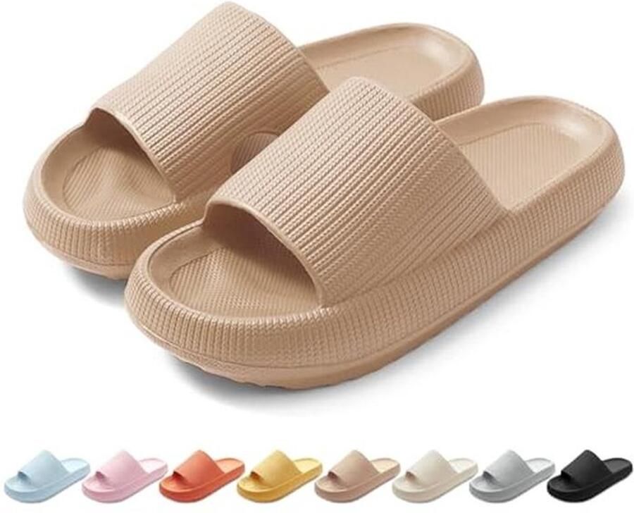 Antislip Badslippers voor en Zachte Wolken Slippers voor Binnen en Buiten