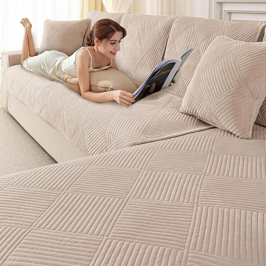 Antislip bankovertrek bankhoes bankbescherming voor 1 2 3 4-zits L-vorm nieuwe universele antislip bankovertrek solide gestructureerde ultra stretch bankovertrek voor de