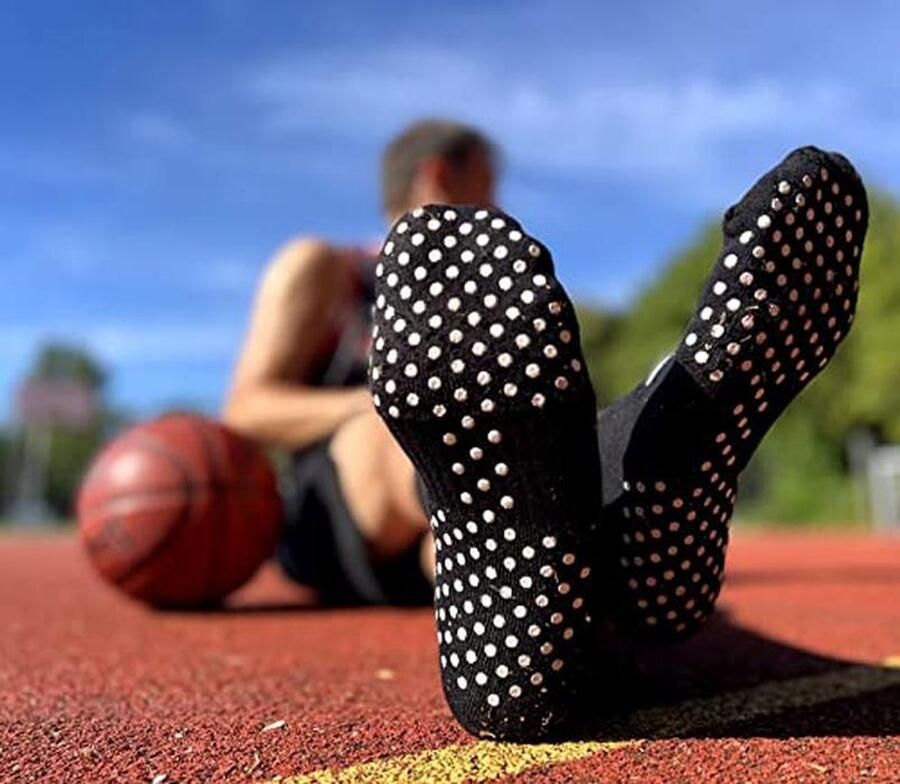Antislip Basketbalsokken voor Heren Zwart-Wit - Foto 1