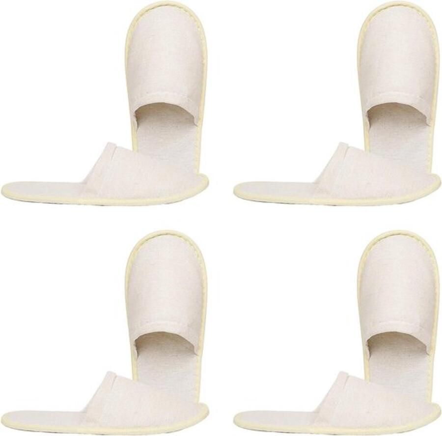 Antislip gastenhandschoenen Open pantoffels voor gasten 4 paar pantoffels voor hotel en spa