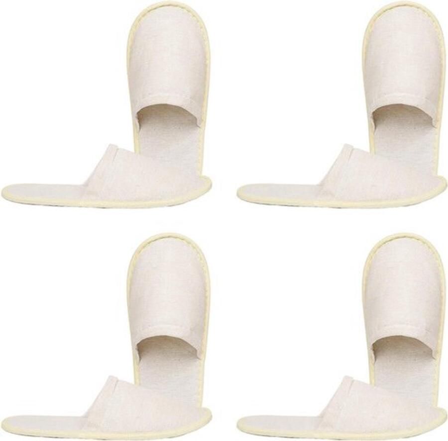 Antislip gastenhandschoenen Open pantoffels voor gasten 4 paar pantoffels voor hotel en spa
