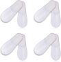 Antislip wegwerp-pantoffels gesloten pantoffels premium badstof 4 paar - Thumbnail 1