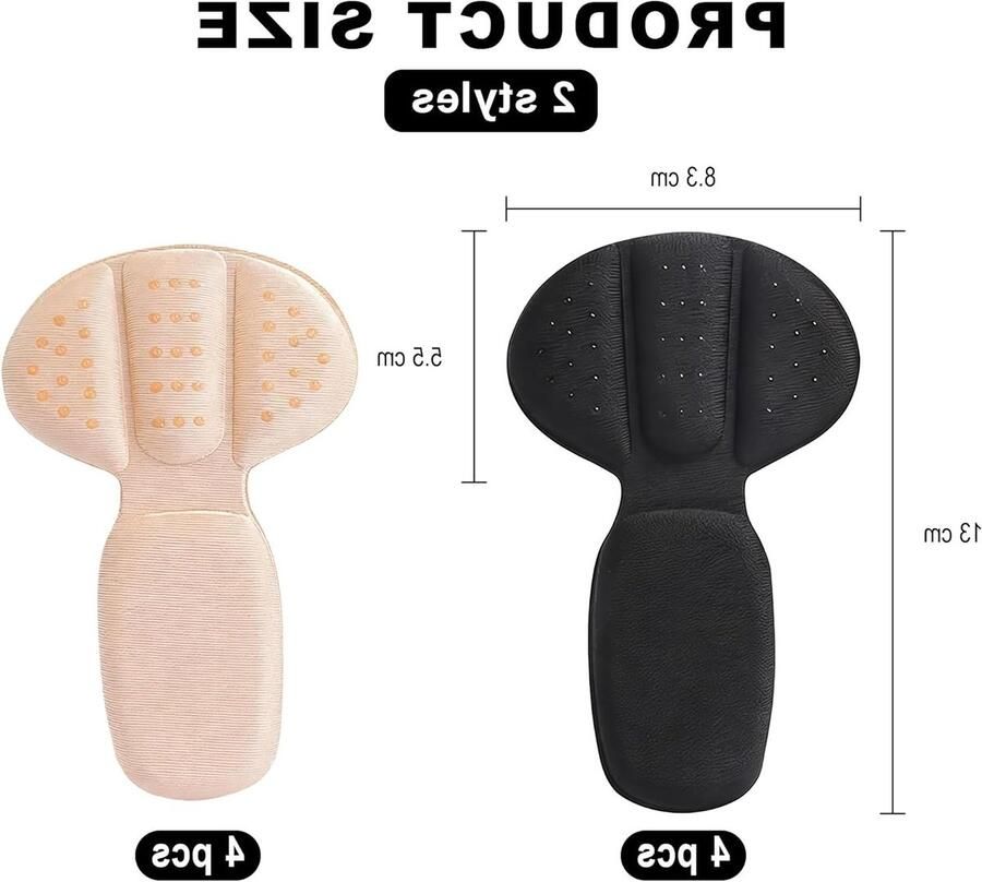 Antislip Hielbeschermers voor Te Grote Schoenen en Laarzen Zelfklevende Hielbeschermers Schoenvullers en Comfort Versterkers voor Optimale Pasvorm