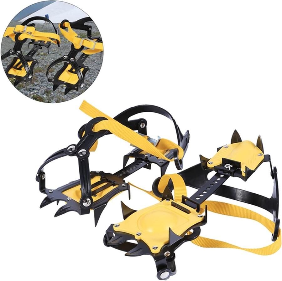 Non-slip ijskrampons met 10 tanden voor wandelschoenen Ideaal voor winterse omstandigheden grip en veiligheid