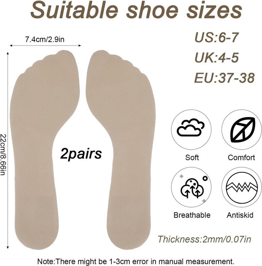 Antislip inlegzolen voor dames zelfklevende en zachte schoenkussens voor hoge hakken pumps en sandalen )