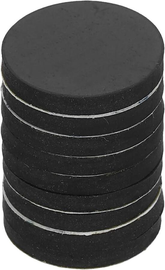 Antislip meubelglijders (25 mm x 3 mm) 16 stuks ronde rubberen voetjes met anti-startlijm voor elektronische houten vloeren bed laden
