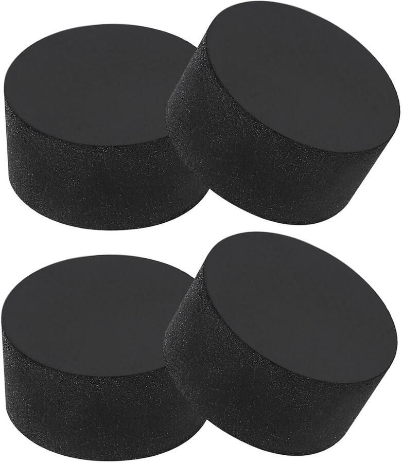 Antislip Meubelpads 13 16 inch (20 mm x 10 mm) 4 stuks ronde rubberen voetjes anti-kras rubberen meubelgrijpers voor hardhouten vloer elektronica bedladen doe-het-zelf zwart