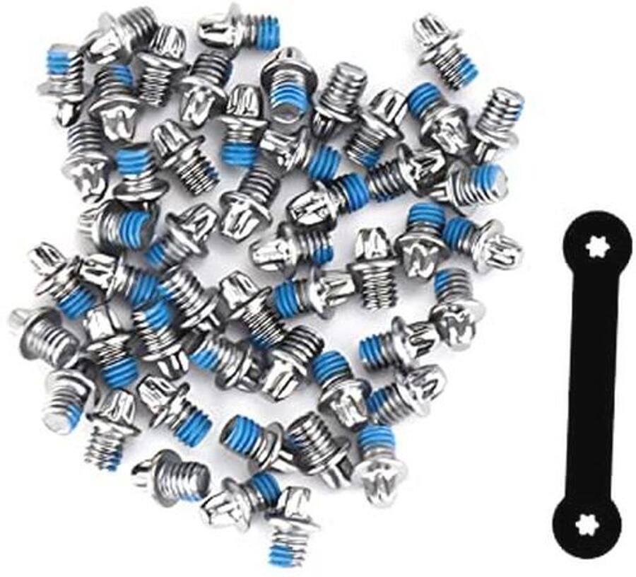 Antislip pedalen voor fietsen 50 stuks M4 met stalen spijkers en sleutel