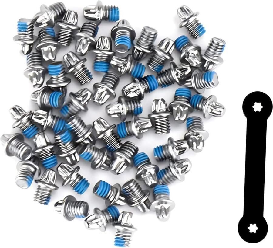 Antislip pedalen voor fietsen 50 stuks M4 met stalen spijkers en sleutel